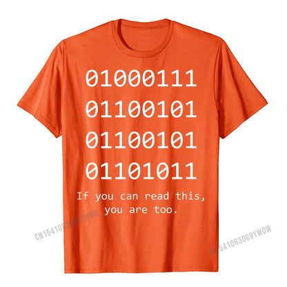 Funny Computer Binary Code Programmer Developer Geek Gift T-Shirt Rife Man T Shirt Harajuku Cotton T Shirt Printing