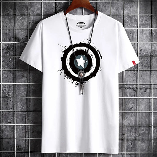 2021 Newest T Shirt for Men Clothing Anime Fitness White O Neck Man T-shirt For Male Oversized S-6XL New Men T-shirts Goth Punk