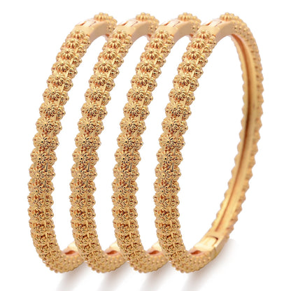 Moroccan Gold Color Bangles  For Women Men Arabic Ethnic Wedding Little Bit Bracelet Jewelry Dubai Bangles Family Gift