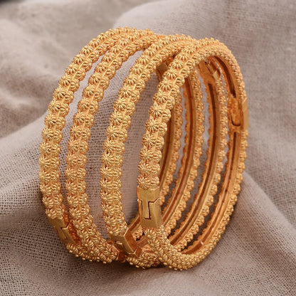 Moroccan Gold Color Bangles  For Women Men Arabic Ethnic Wedding Little Bit Bracelet Jewelry Dubai Bangles Family Gift