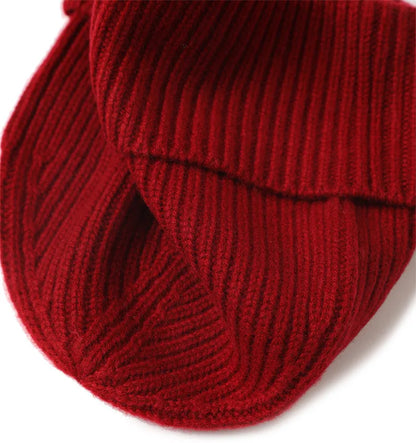 Naizaiga 100 cashmere Cashmere knitted hat without eaves for lovers boy girl  hat, SN751