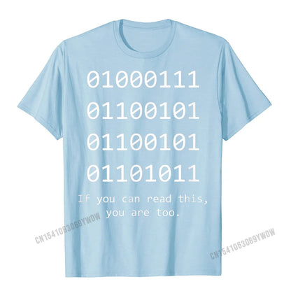 Funny Computer Binary Code Programmer Developer Geek Gift T-Shirt Rife Man T Shirt Harajuku Cotton T Shirt Printing