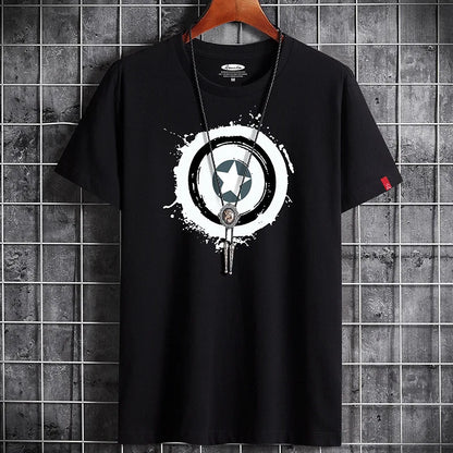 2021 Newest T Shirt for Men Clothing Anime Fitness White O Neck Man T-shirt For Male Oversized S-6XL New Men T-shirts Goth Punk