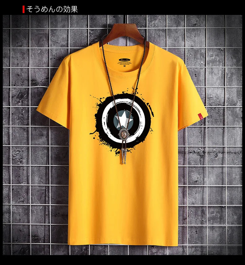 2021 Newest T Shirt for Men Clothing Anime Fitness White O Neck Man T-shirt For Male Oversized S-6XL New Men T-shirts Goth Punk