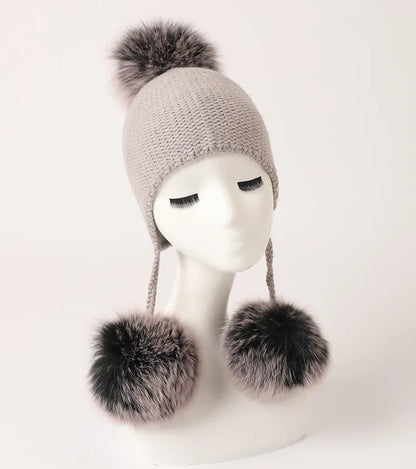 Naizaiga 100 cashmere Cashmere knitted hat without eaves for lovers boy girl  hat, SN751