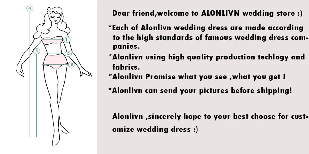 Alonlivn Elegant Silky Lace Of V-Neck Full Sleeve A Line Wedding Dress Beading Pearls Brown Skin Bridal Gowns