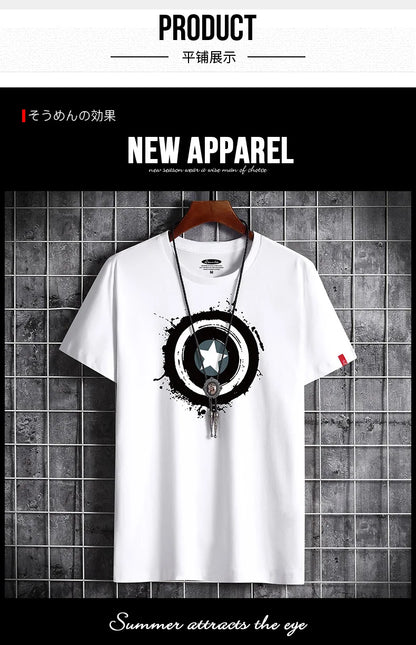 2021 Newest T Shirt for Men Clothing Anime Fitness White O Neck Man T-shirt For Male Oversized S-6XL New Men T-shirts Goth Punk