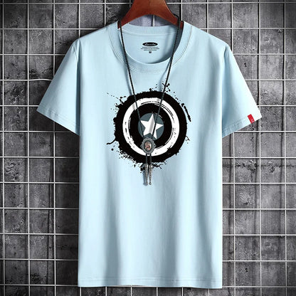 2021 Newest T Shirt for Men Clothing Anime Fitness White O Neck Man T-shirt For Male Oversized S-6XL New Men T-shirts Goth Punk