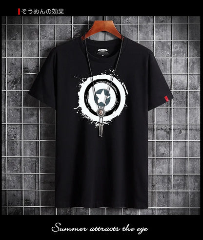 2021 Newest T Shirt for Men Clothing Anime Fitness White O Neck Man T-shirt For Male Oversized S-6XL New Men T-shirts Goth Punk