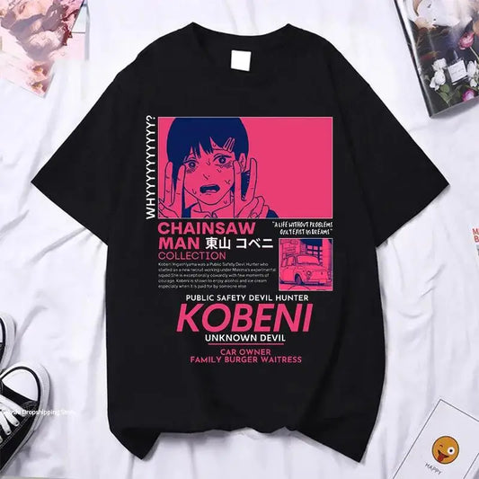 Chainsaw Man T Shirt Women And Men Fashion Cotton Plus Size T-shirts Anime Tops Summer Harajuku Streetwear