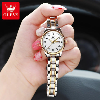 OLEVS 5567 Women's Watch Original Luxury Brand Stainless Steel Waterproof Quartz Women's Watch Elegant Date Zhou Women's watches