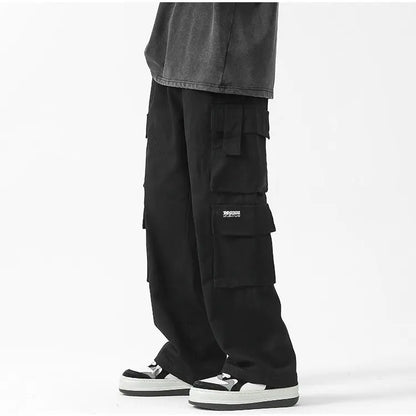 Streetwear Men‘s Cargo Pants Multi-pocket Fashion Harem Pants Male Cotton Sweatpants Men Woman Autumn Spring Jogger Trousers