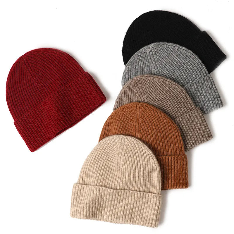 Naizaiga 100 cashmere Cashmere knitted hat without eaves for lovers boy girl  hat, SN751