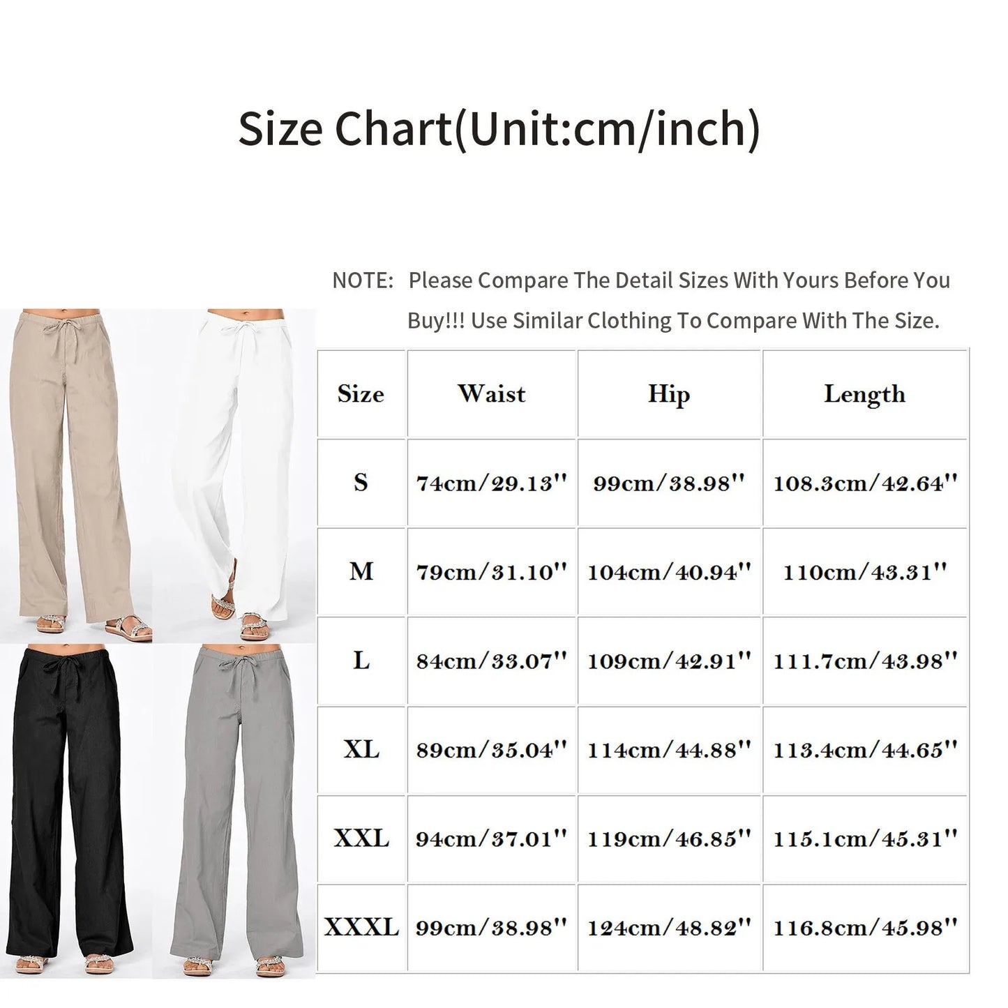 Women Pants Fashion Linen Cotton Solid Elastic Waist Trousers Female Plus Size Ankle-length Trousers Summer Casual Pants