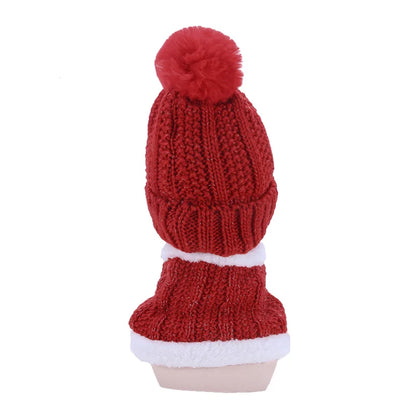 Warm Winter Skullies Beanies Knitted Hat Women Brand High Quality Winter Women Ball Ski Wool Fur Hat Pompoms Hats Knitted Scarf