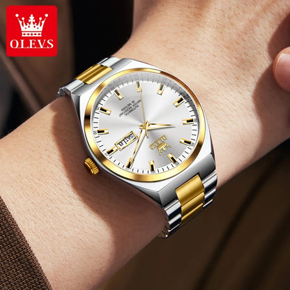 OLEVS 9907 Luxury Man Watch New Multi functional Simplicity Dual Calendar Original Full Automatic Mechanical Men's Wristwatches