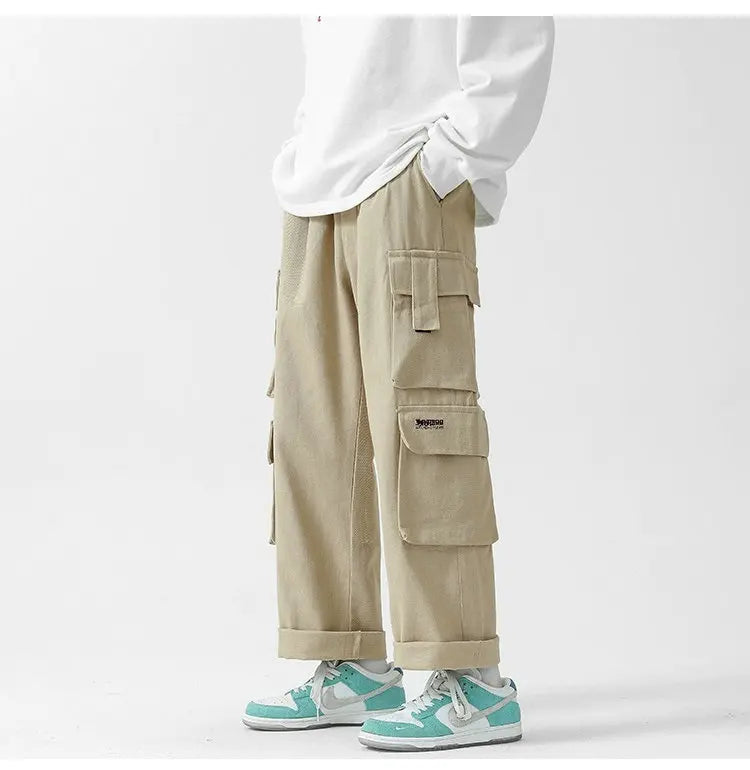 Streetwear Men‘s Cargo Pants Multi-pocket Fashion Harem Pants Male Cotton Sweatpants Men Woman Autumn Spring Jogger Trousers