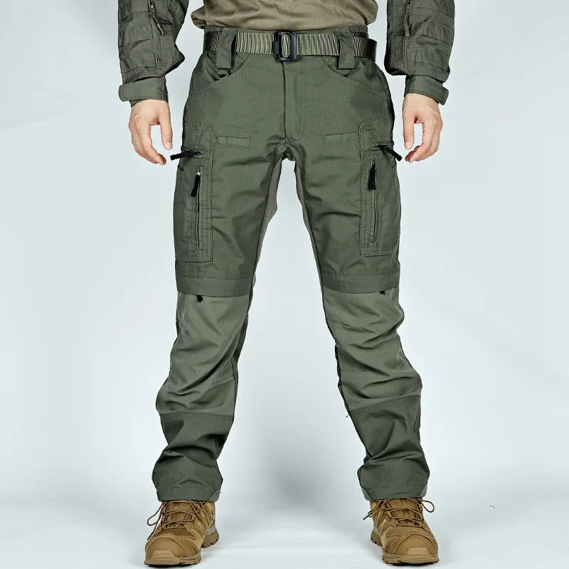 Men's Military Tactics P40 Pants Multi-pocket Zipper Elastic Waist Trousers Men Outdoor Sports Rock Climbing and Hunting Pants