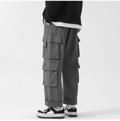 Streetwear Men‘s Cargo Pants Multi-pocket Fashion Harem Pants Male Cotton Sweatpants Men Woman Autumn Spring Jogger Trousers