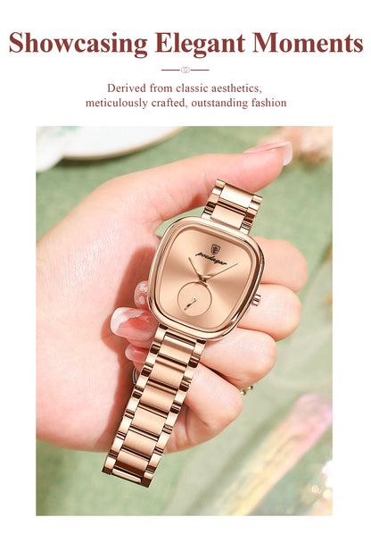 POEDAGAR Luxury Woman Watch Waterproof Stainless Steel Ladies Watch Fashion Quartz Women's Watches Elegant Simple Female Clock