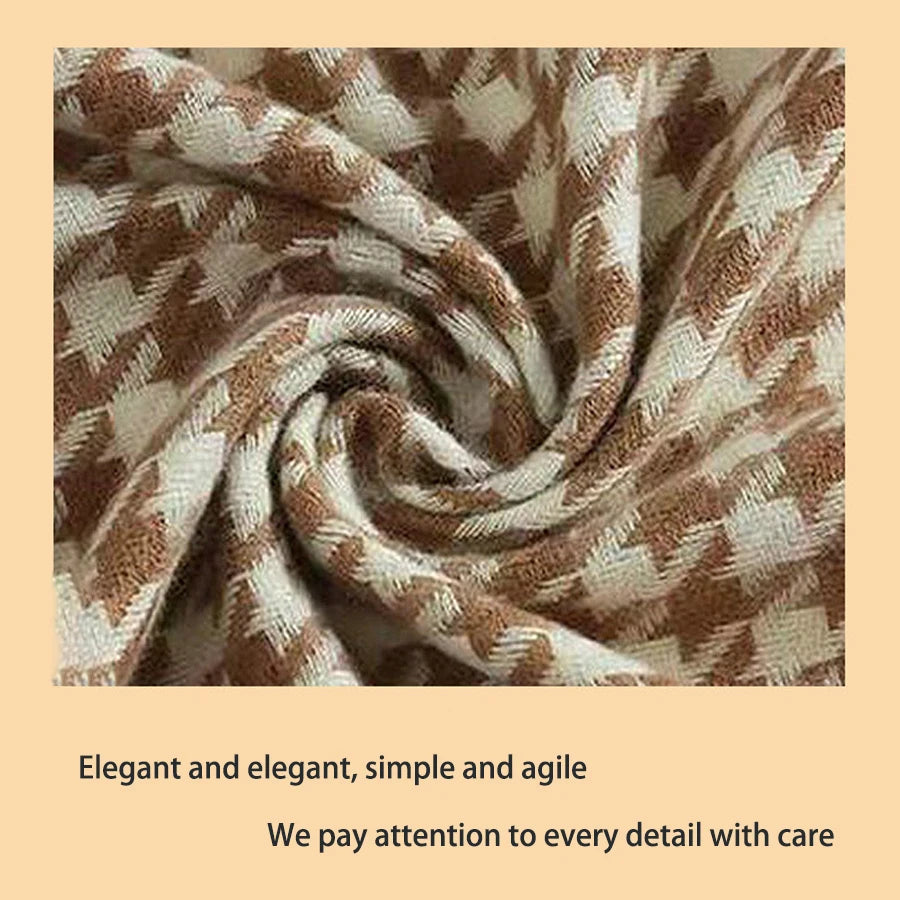 Knitted Scarf Women's Winter Korean Edition Versatile Shawl Wrapped with Warm Scarf Cover Classic Fashion Brand