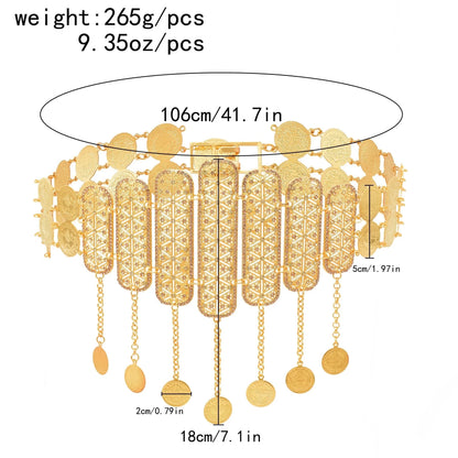 Afghan Turkish Golden Coin Belt Rhinestone Crystal Geometric Heart India Waist Belly Chains Kurdish Moroccan Arabic Body Jewelry