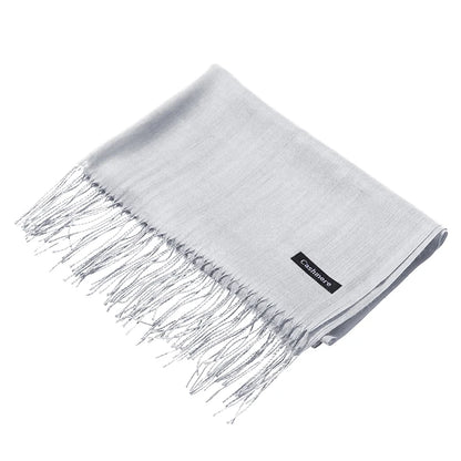 Fashion Solid Color 2024 Women Scarf Winter Hijabs Tassels Long Lady Shawls Cashmere Like Pashmina Bandana Scarves Wraps Echarpe