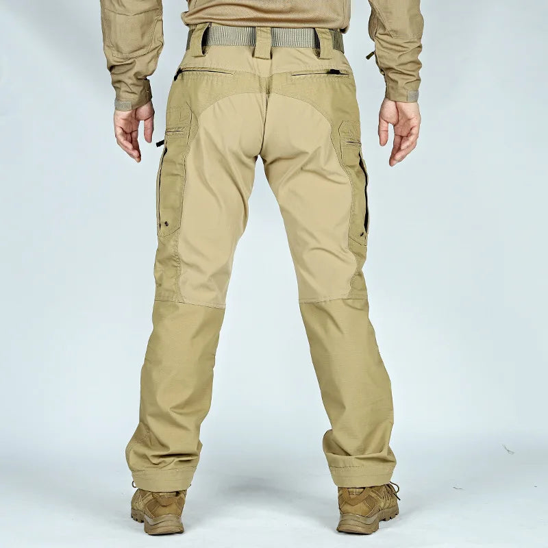 Men's Military Tactics P40 Pants Multi-pocket Zipper Elastic Waist Trousers Men Outdoor Sports Rock Climbing and Hunting Pants