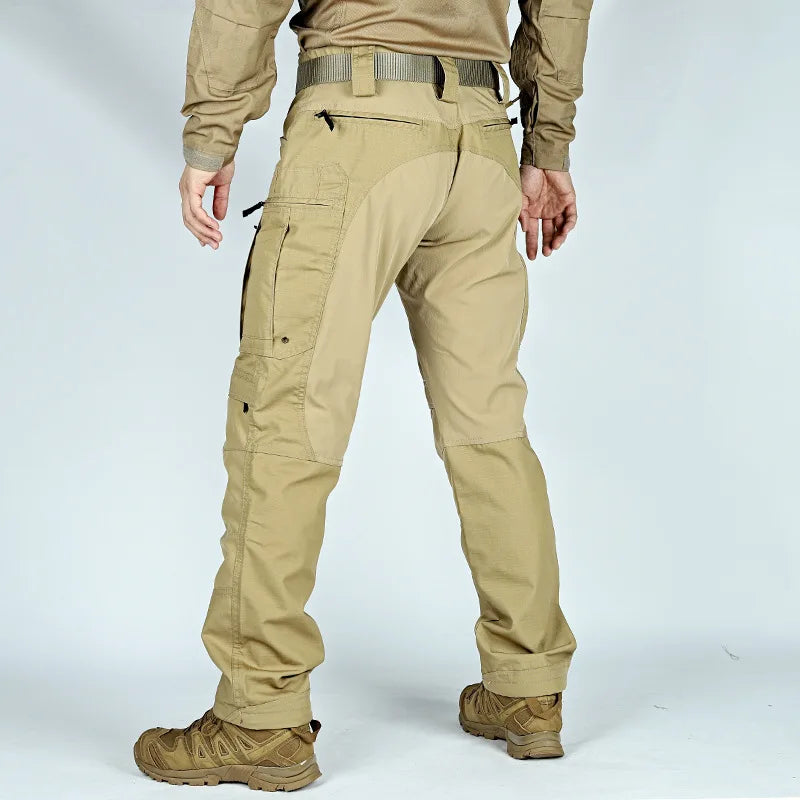 Men's Military Tactics P40 Pants Multi-pocket Zipper Elastic Waist Trousers Men Outdoor Sports Rock Climbing and Hunting Pants