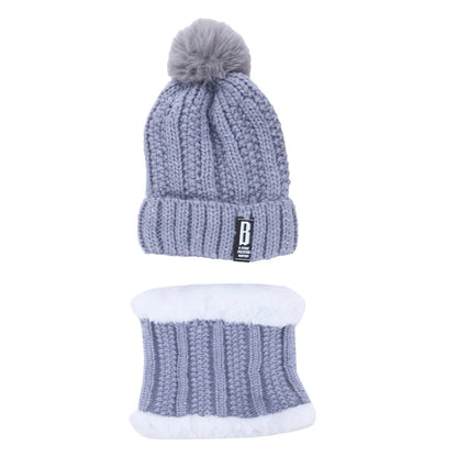 Warm Winter Skullies Beanies Knitted Hat Women Brand High Quality Winter Women Ball Ski Wool Fur Hat Pompoms Hats Knitted Scarf