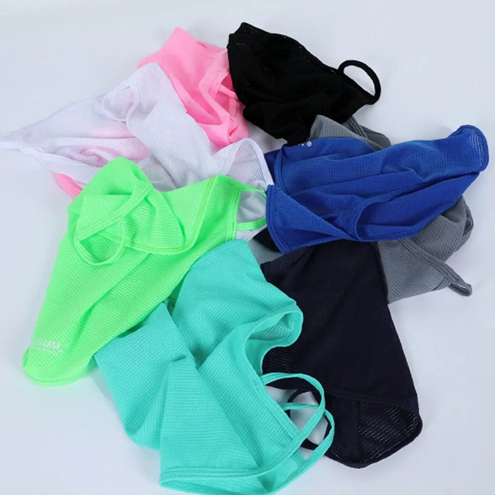 Breathable Bike Mask Daily Windproof Dustproof Solid Color Motorcycle Scarf Ice Silk Balaclava Summer