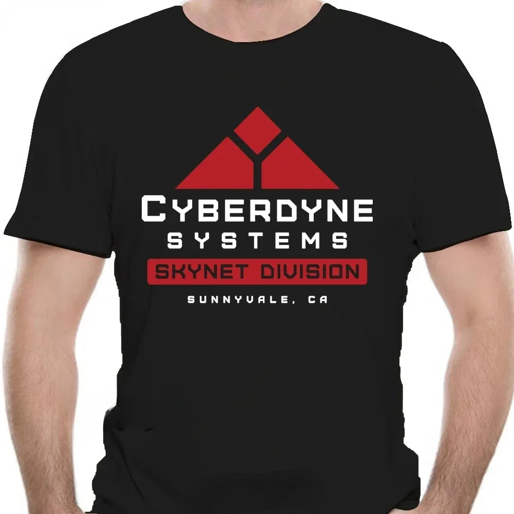 LE Cotton Man T Shirt Terminator Shirt Cyberdyne Systems Skynet Control System Front Double Side Graphic Tshirts