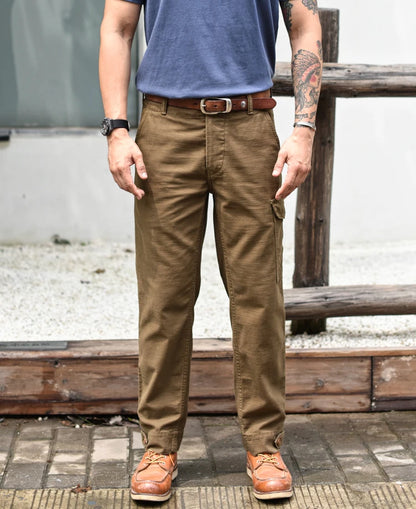 Sauce Zhan Mans Pants Aviators's Trousers Cargo Pants Baker Pants Satin Cotton Regular Fit