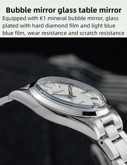 ADDIESDIVE 36mm Luxury Man Watch VH31 BGW9 Super Luminous 316L Stainless Steel Bubble Mirror Glass 100m Waterproof Quartz Watch