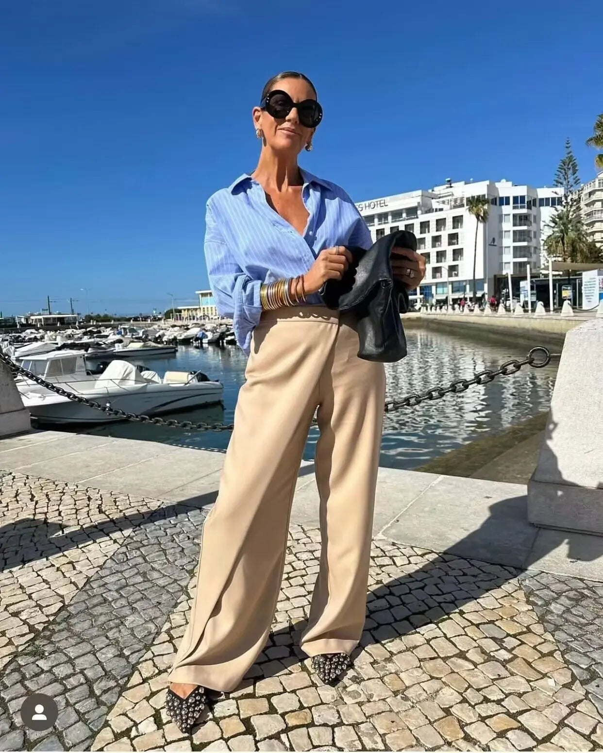 TRAFZA Women Fashion Khaki Elegant Loose Wide Leg Pants Casual Vintage High Waisted Side Zipper Female Long Trousers Streetwear