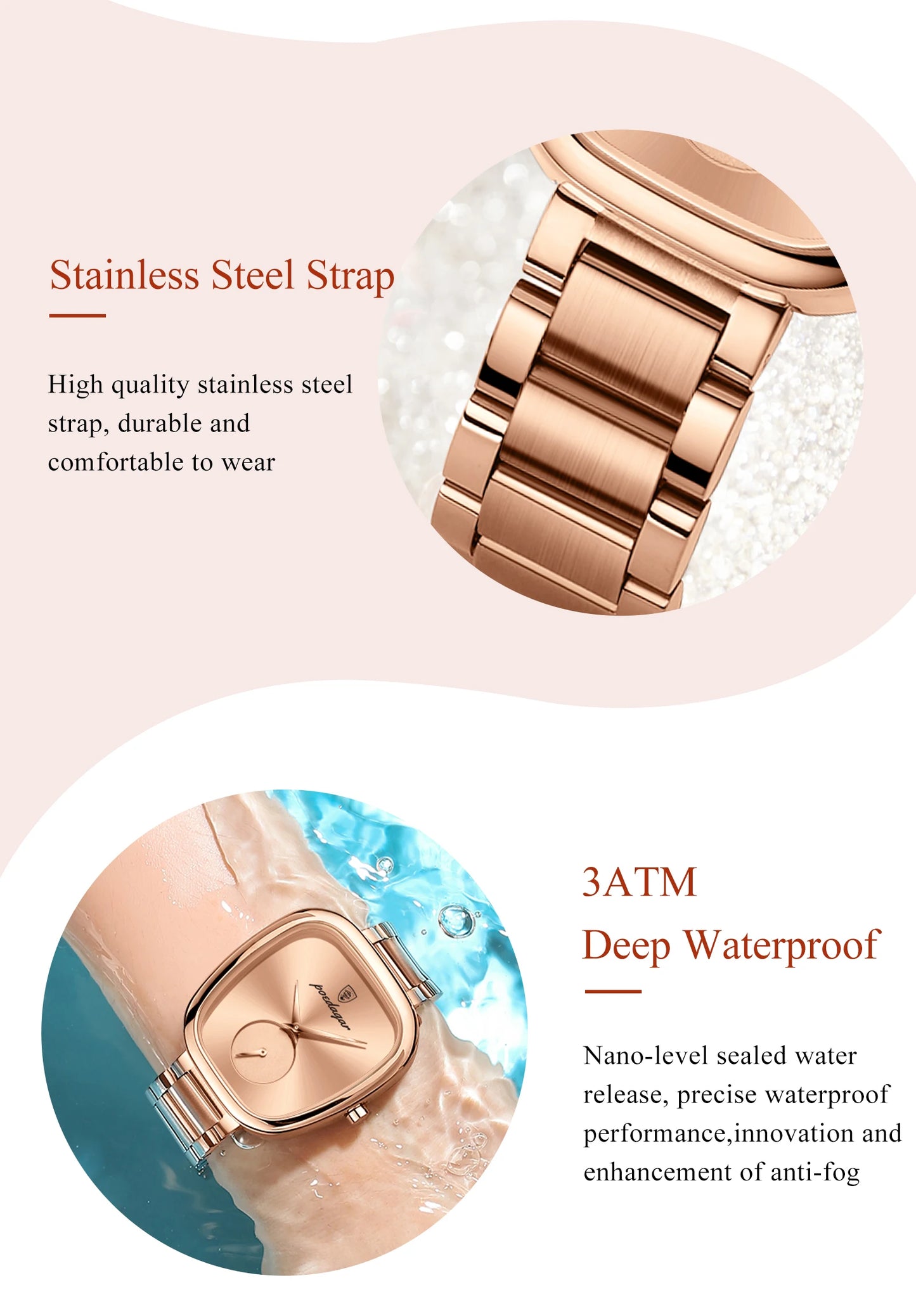 POEDAGAR Luxury Elegant Watch For Woman Waterproof Stainless Steel Quartz Ladies Watch High Quality Casual Women's Watches Reloj