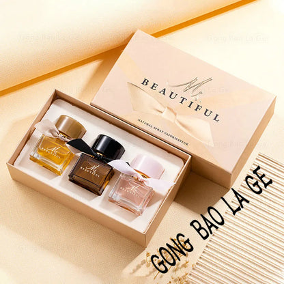 Beautiful Lady Gift Box 75ml Three Piece Set Lasting Fragrance Perfume Balminess Scent Pheromone Eau De Parfum Cologne Toilette