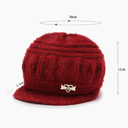 Knitted Hat Women Warm Winter Hats For Women Ladies Beanie Girls Skullies Femme SnapBack Warm Plush Hat Sombrero Mujer Scarf Set