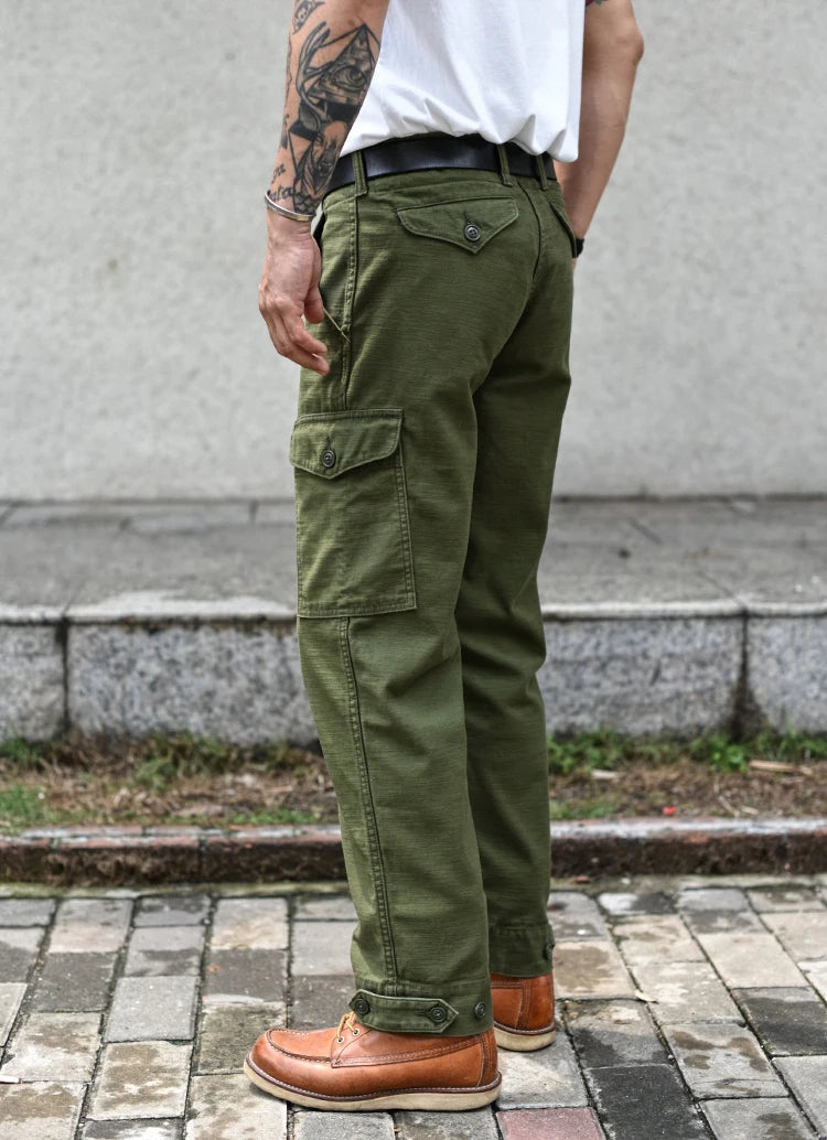 Sauce Zhan Mans Pants Aviators's Trousers Cargo Pants Baker Pants Satin Cotton Regular Fit