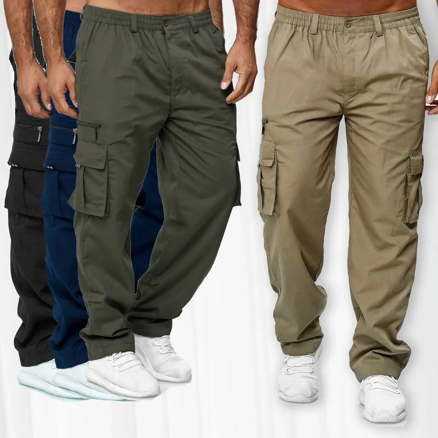 Fashion Men Jogger Cargo Pants Casual Multi Pockets Military Tactical Trousers Tactical Cargo Baggy Pants Men S-3XL