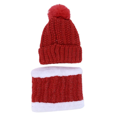 Warm Winter Skullies Beanies Knitted Hat Women Brand High Quality Winter Women Ball Ski Wool Fur Hat Pompoms Hats Knitted Scarf