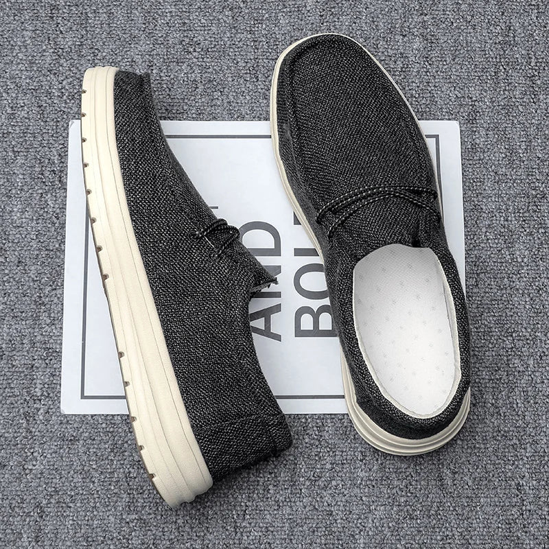 Autumn New Men Casual Shoes Rubber Sole Canvas Sneakers Men Flats Footwear Breathable And Soft Sport Shoes