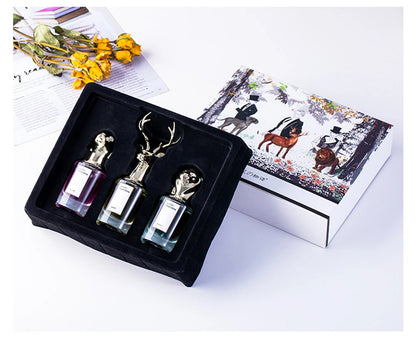 Gift Box 75ml Three Piece Women Perfume Lasting Fragrance Floral Scent Spray Pheromone Eau De Parfum Men Cologne Aromatic Water