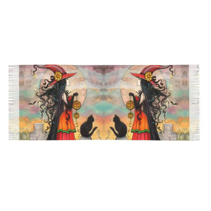 Printed The Major Arcana Of Tarot Vintage Patchwork Scarf Men Women Winter Fall Warm Scarves Occult Witch Spiritual Shawl Wrap