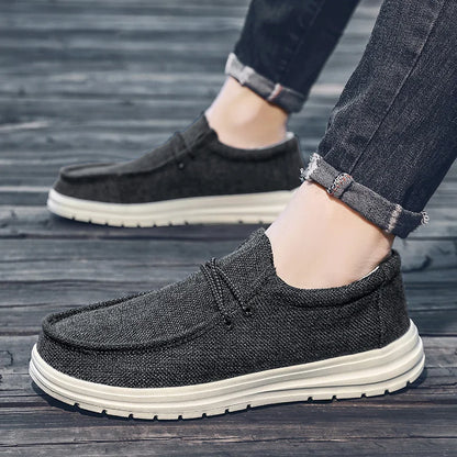 Autumn New Men Casual Shoes Rubber Sole Canvas Sneakers Men Flats Footwear Breathable And Soft Sport Shoes