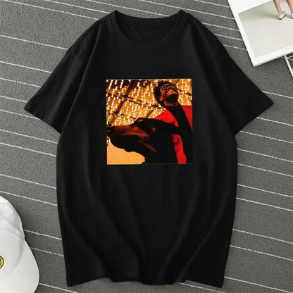 Pop Singer The Weeknd Artist Printed Fashion Man T-shirt Women Harajuku Kawaii Tshirt Streetwear Ullzang T Shirt Korea Style Top