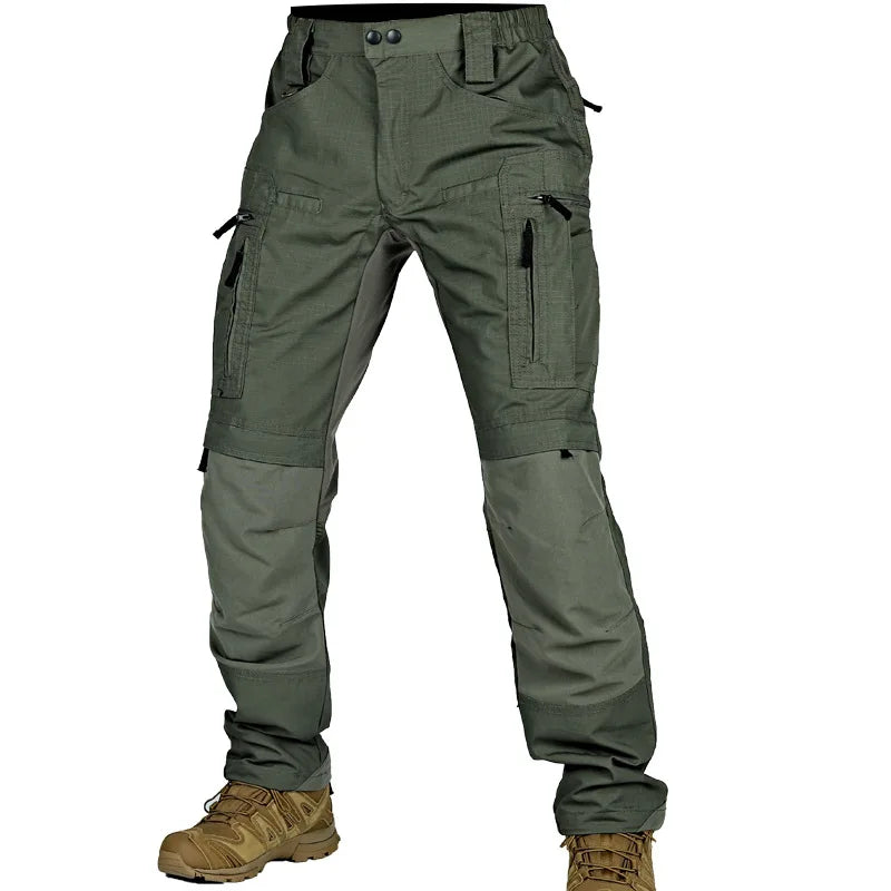 Men's Military Tactics P40 Pants Multi-pocket Zipper Elastic Waist Trousers Men Outdoor Sports Rock Climbing and Hunting Pants