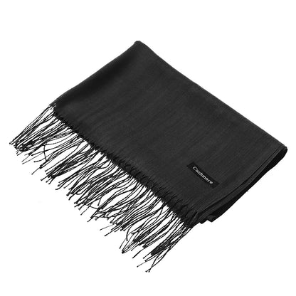 Fashion Solid Color 2024 Women Scarf Winter Hijabs Tassels Long Lady Shawls Cashmere Like Pashmina Bandana Scarves Wraps Echarpe