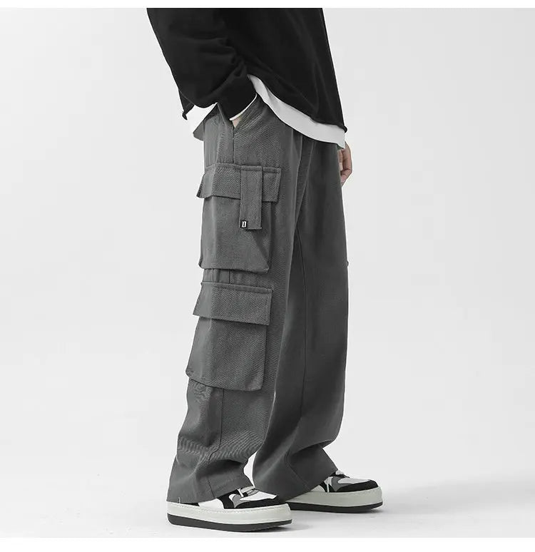 Streetwear Men‘s Cargo Pants Multi-pocket Fashion Harem Pants Male Cotton Sweatpants Men Woman Autumn Spring Jogger Trousers