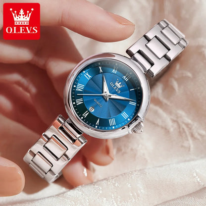 OLEVS 5608 Women's Watches  Fashion Light Luxury Original Wristwatch  Waterproof  Luminous Chronograph Date  Quartz Watches